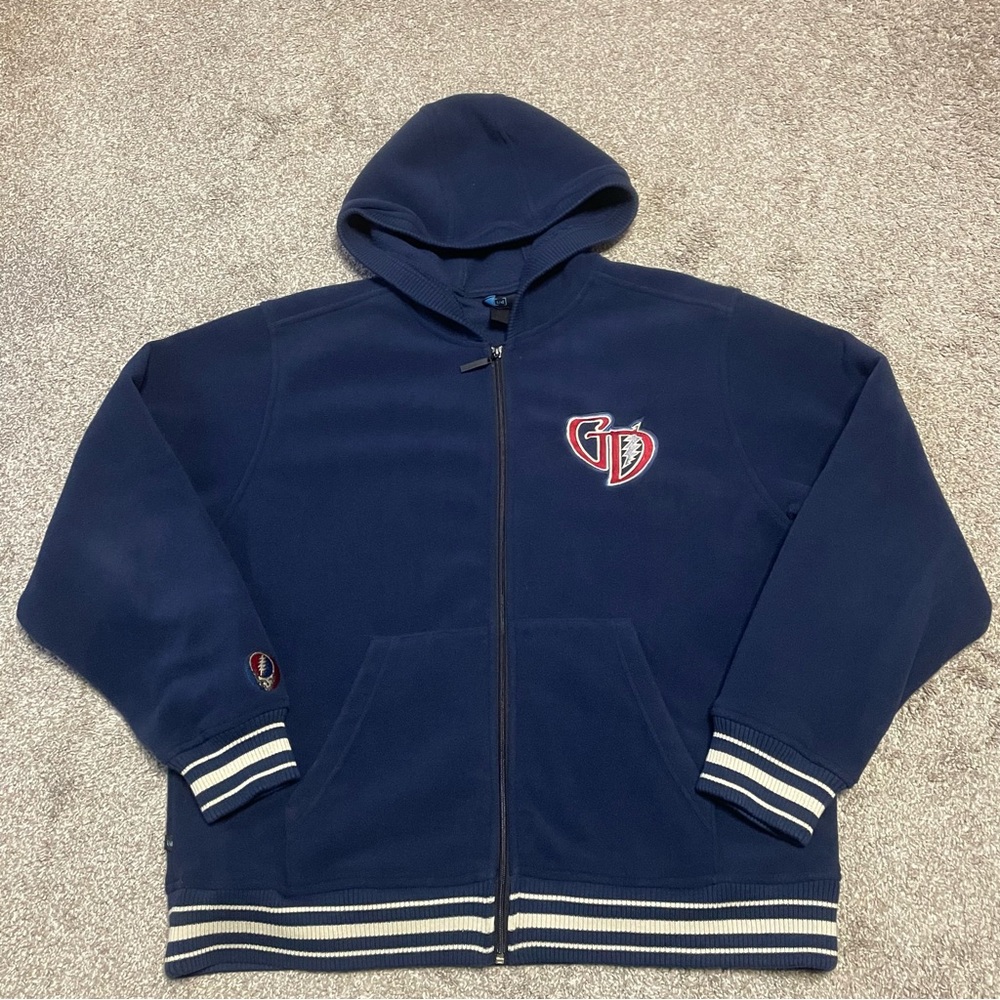 Men’s Grateful Dead Zippered Fleece Hoodie Size XL